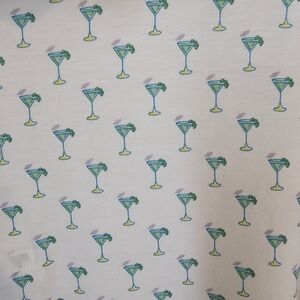 Tasc Performance Polo Mens XL Martini Print White Green Modal Golf